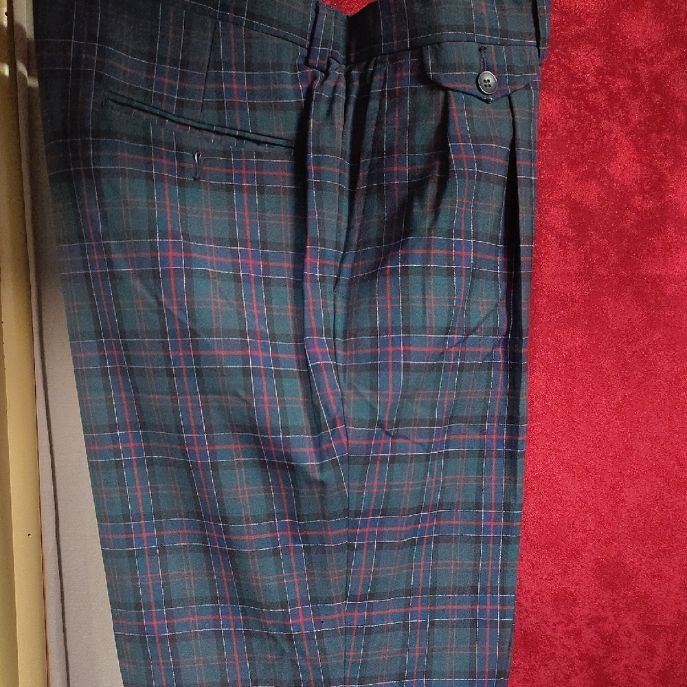 Pendleton Green and Navy Plaid Men’s Dress Pants